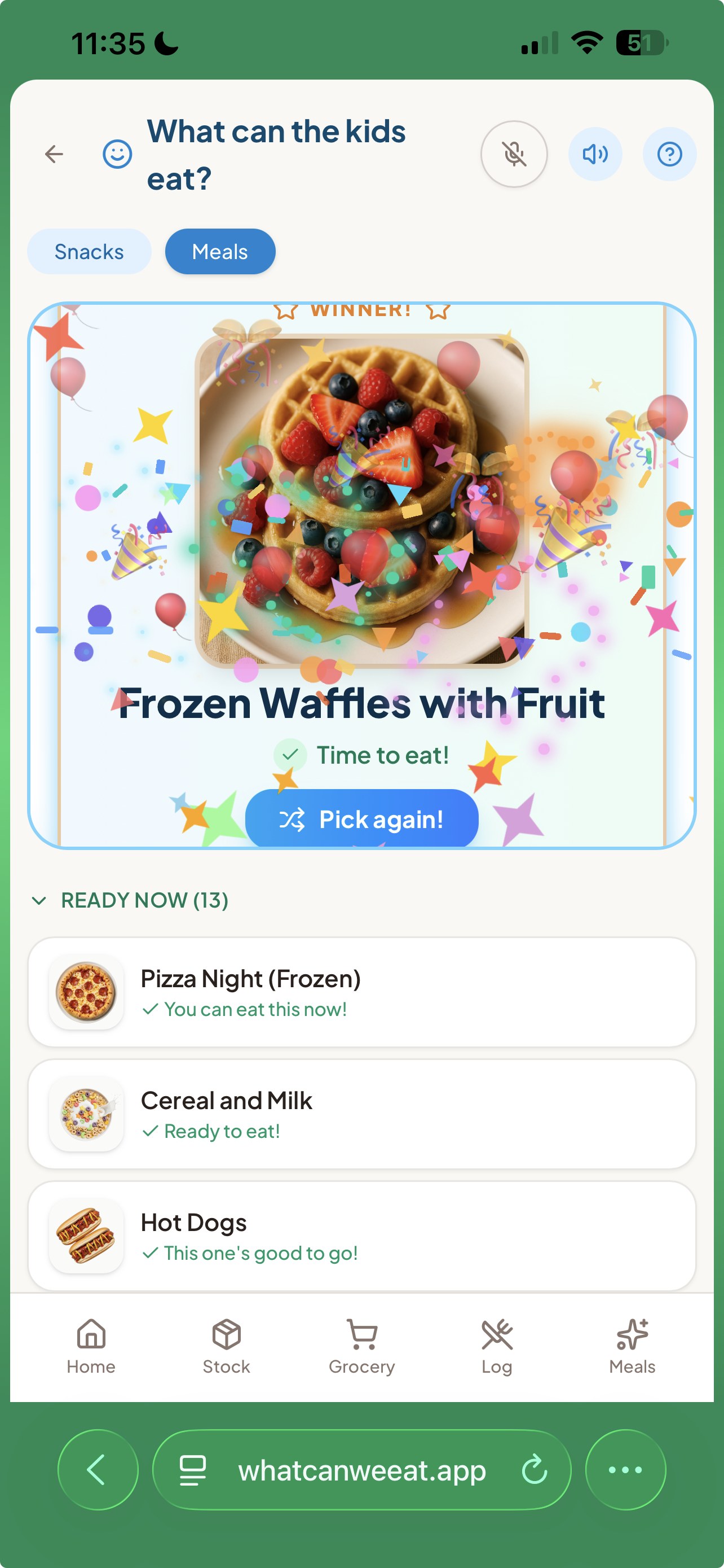 Kids screen
